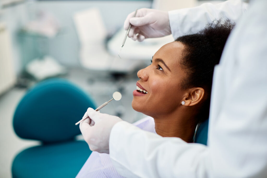 Dentists in practice lobby